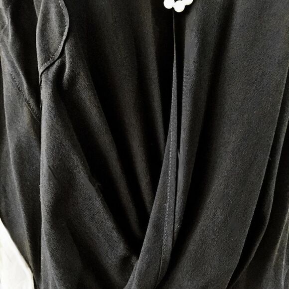 Funktional Black Front Fold Blouse XS-Viscose New - Picture 3 of 7